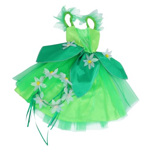 FUNNETOYU 1 Satz Grüner Feenrock Elfkleid Für Mädchen Elf -Outfit Für Mädchen Kleinkind Tutu Kawaii-Rock Feenkostümrock Grüner Feenrock Tutu-Rock Schulmädchenröcke Für Frauen Green Stoff von FUNNETOYU