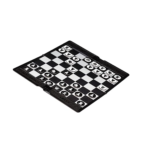 FUNNETOYU 1 Satz Internationale Dame Schachbrett schachspiel Chessboard Schachspiel für Fortgeschrittene Tragbares Schachspiel schachspiele Chess up Board magnetische Dame Black von FUNNETOYU