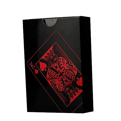 FUNNETOYU 1 Satz Unterhaltung kreatives Pokern Kartenspiele Pool-Spiele Jetons pokerkarten Spielkarten Waterproof Playing Cards Poker Sets Poker Cards Deck of Cards Poker rot von FUNNETOYU