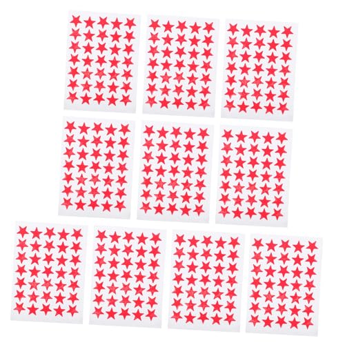 FUNNETOYU 10 Blatt Rote Belohnungsstern Aufkleber Selbstklebende Stern Labels für Schule Kindergarten Basteln und Dekoration Leicht Tragbar und Vielseitig Einsetzbar FUNNETOYU 10 Blatt Rote Belohnungsstern Aufkleber Selbstklebende Stern Labels für Schule Kindergarten Basteln und Dekoration Leicht Tragbar und Vielseitig Einsetzbar von FUNNETOYU