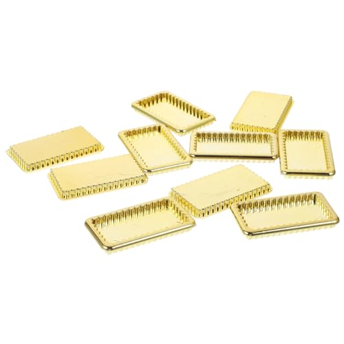 FUNNETOYU 10 Stück Teiliges Miniatur Geschirr Goldfarbene Kleine Teller Puppenhaus Zubehör Realistische Miniaturplatten für Küchendekor DIY Modelle und Puppenhaus Dekoration FUNNETOYU 10 Stück Teiliges Miniatur Geschirr Goldfarbene Kleine Teller Puppenhaus Zubehör Realistische Miniaturplatten für Küchendekor DIY Modelle und Puppenhaus Dekoration von FUNNETOYU