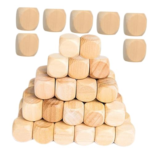 FUNNETOYU 100 Stück Holzwürfel Blanko Würfel mit Abgerundeten Ecken Sechsseitige Natur holzklötze für Brettspiele DIY Basteln Bemalen Beschriften und Vielseitige Spielzubehör FUNNETOYU 100 Stück Holzwürfel Blanko Würfel mit Abgerundeten Ecken Sechsseitige Natur holzklötze für Brettspiele DIY Basteln Bemalen Beschriften und Vielseitige Spielzubehör von FUNNETOYU