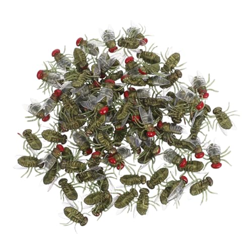 FUNNETOYU 100 Stück Realistische Kunststoff Fliegen Modelle Stabile Halloween Deko Insekten Unzerbrechliche Künstliche Fliegen für Spukhaus Aprilscherz und Party Leichte Fake Bugs FUNNETOYU 100 Stück Realistische Kunststoff Fliegen Modelle Stabile Halloween Deko Insekten Unzerbrechliche Künstliche Fliegen für Spukhaus Aprilscherz und Party Leichte Fake Bugs von FUNNETOYU