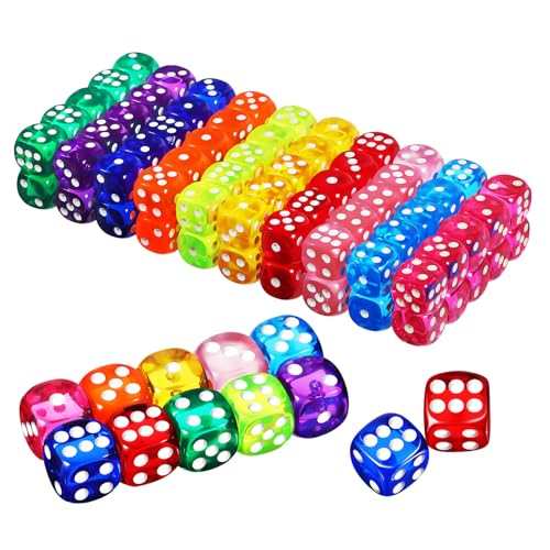 FUNNETOYU 100 Stück Teiliges Acryl Würfelset Bunte Mini Würfel mit Glatten Kanten für Brettspiele Partyspiele und Lernzwecke Farbenfrohes Würfelspiel Zubehör für Erwachsene FUNNETOYU 100 Stück Teiliges Acryl Würfelset Bunte Mini Würfel mit Glatten Kanten für Brettspiele Partyspiele und Lernzwecke Farbenfrohes Würfelspiel Zubehör für Erwachsene von FUNNETOYU