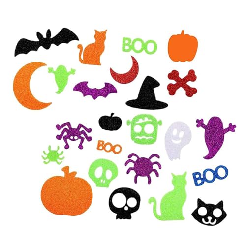FUNNETOYU 100 Stück Teiliges Halloween Dekorationsset Selbstklebende Leuchtende Schaumstoff Aufkleber mit Motiven Wie Kürbis Geist Fledermaus für Party Fenster Wand und Basteln FUNNETOYU 100 Stück Teiliges Halloween Dekorationsset Selbstklebende Leuchtende Schaumstoff Aufkleber mit Motiven Wie Kürbis Geist Fledermaus für Party Fenster Wand und Basteln von FUNNETOYU