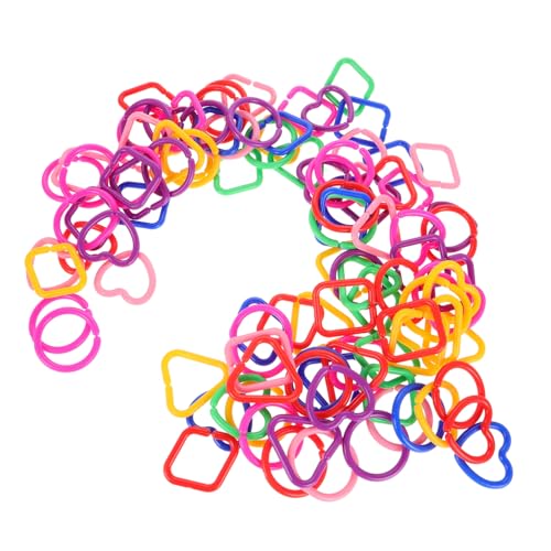 FUNNETOYU 100 Stück Teiliges mit Bunten Kunststoff Kettengliedern Geometrische Verbindungsringe zur Frühkindlichen von Feinmotorik und Hand Augen Koordination Geeignet für Kindergarten und FUNNETOYU 100 Stück Teiliges mit Bunten Kunststoff Kettengliedern Geometrische Verbindungsringe zur Frühkindlichen von Feinmotorik und Hand Augen Koordination Geeignet für Kindergarten und von FUNNETOYU