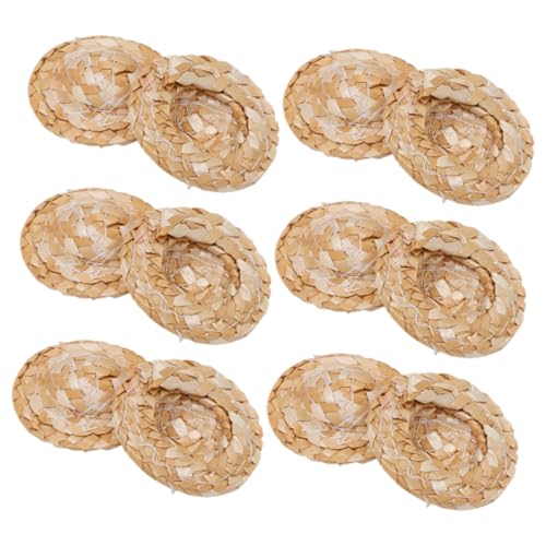 FUNNETOYU 12 Stück Puppenstrohhut Kleine Handwerkliche Strohhüte Mini-strohhüte Zum Basteln Puppe Miniaturhut Mini -strohhuthandwerk Miniatur-puppenhut Hutminiatur Reisstange FUNNETOYU 12 Stück Puppenstrohhut Kleine Handwerkliche Strohhüte Mini-strohhüte Zum Basteln Puppe Miniaturhut Mini -strohhuthandwerk Miniatur-puppenhut Hutminiatur Reisstange von FUNNETOYU