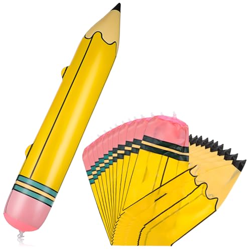 FUNNETOYU 12 Stück Teiliges Aufblasbare Jumbo Bleistift Spielzeuge Extra Groß Robuste PVC Materialien Leicht und Realistisch als Klassenzimmerdekoration und Fotorequisite FUNNETOYU 12 Stück Teiliges Aufblasbare Jumbo Bleistift Spielzeuge Extra Groß Robuste PVC Materialien Leicht und Realistisch als Klassenzimmerdekoration und Fotorequisite von FUNNETOYU