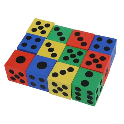 FUNNETOYU 12 Stück Teiliges Bunter Schaumstoffwürfel mit Zahlenpunkten Leichte Tragbare Würfelspielzeuge für Partyspiel und Lernspielzeug für Zuhause Garten und Zufällige Farbe FUNNETOYU 12 Stück Teiliges Bunter Schaumstoffwürfel mit Zahlenpunkten Leichte Tragbare Würfelspielzeuge für Partyspiel und Lernspielzeug für Zuhause Garten und Zufällige Farbe von FUNNETOYU