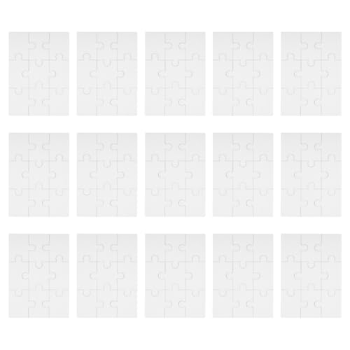 FUNNETOYU Blanko Puzzle 15 Blatt Selbstgemacht Papierpuzzle zum Zeichnen für Kinder Kreatives Bastelspielzeug für Aktivitäten und Kunstprojekte FUNNETOYU Blanko Puzzle 15 Blatt Selbstgemacht Papierpuzzle zum Zeichnen für Kinder Kreatives Bastelspielzeug für Aktivitäten und Kunstprojekte von FUNNETOYU