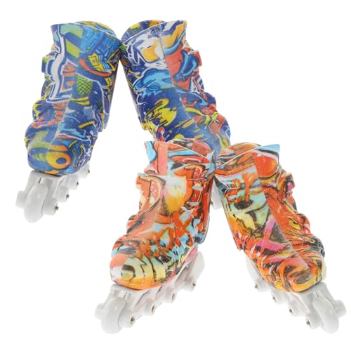 FUNNETOYU 2 Paare Realistische Finger Rollschuh Modelle Miniatur Finger Skate Toys Lernspielzeug für Fingerfertigkeit Tragbar Leicht als Geschenk für Sport Fingerboard Fans FUNNETOYU 2 Paare Realistische Finger Rollschuh Modelle Miniatur Finger Skate Toys Lernspielzeug für Fingerfertigkeit Tragbar Leicht als Geschenk für Sport Fingerboard Fans von FUNNETOYU