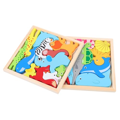 FUNNETOYU 2 Sätze Holzpuzzle Tiermotiv Lernspielzeug für Kleinkinder Steckspiel Stereoskopische Tiere Frühe Bildung Motorikförderung Holzspielzeug zur Intelligenzentwicklung FUNNETOYU 2 Sätze Holzpuzzle Tiermotiv Lernspielzeug für Kleinkinder Steckspiel Stereoskopische Tiere Frühe Bildung Motorikförderung Holzspielzeug zur Intelligenzentwicklung von FUNNETOYU