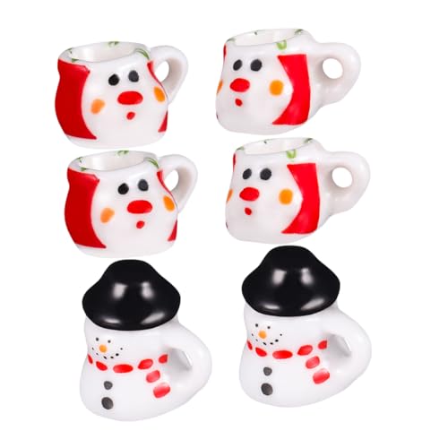 FUNNETOYU 2 Sätze Miniatur Schneemann Teeservice aus Keramik für Puppenhaus Realistische Kleine Teekannen und Tassen Festliche Spielküche Zubehör für Weihnachtsdekoration FUNNETOYU 2 Sätze Miniatur Schneemann Teeservice aus Keramik für Puppenhaus Realistische Kleine Teekannen und Tassen Festliche Spielküche Zubehör für Weihnachtsdekoration von FUNNETOYU