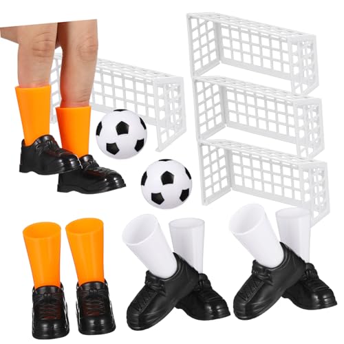 FUNNETOYU 2 Satz Mini Fußballspiel Set Tischkicker mit Ball und Schuhen Tragbares Fingerfußballspiel für Jungen und Mädchen Fördert Koordination und Spielspaß FUNNETOYU 2 Satz Mini Fußballspiel Set Tischkicker mit Ball und Schuhen Tragbares Fingerfußballspiel für Jungen und Mädchen Fördert Koordination und Spielspaß von FUNNETOYU