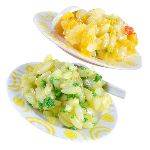 FUNNETOYU 2 Stück Miniatur Essen Dekor Realistische PVC Fake Gebratener Reis Modelle Detailgetreue Verschleißfeste Puppenhaus Küchen Zubehör Lebensechte Essensnachbildung für Spiel und FUNNETOYU 2 Stück Miniatur Essen Dekor Realistische PVC Fake Gebratener Reis Modelle Detailgetreue Verschleißfeste Puppenhaus Küchen Zubehör Lebensechte Essensnachbildung für Spiel und von FUNNETOYU