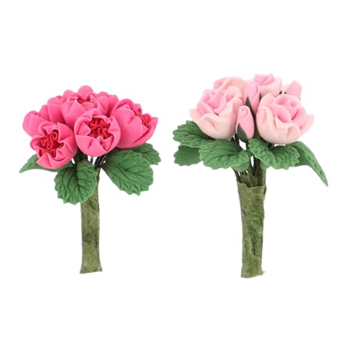 FUNNETOYU 2 Stück Puppenhaus DIY Bastelzubehör Mini Blumen für Miniaturgärten und Puppenmöbel FUNNETOYU 2 Stück Puppenhaus DIY Bastelzubehör Mini Blumen für Miniaturgärten und Puppenmöbel von FUNNETOYU