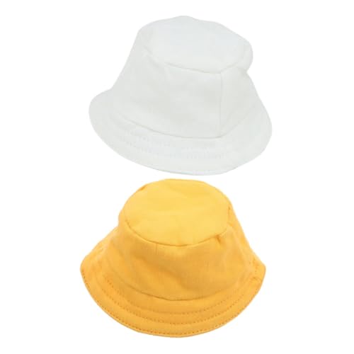 FUNNETOYU 2 Stück Puppenkleidungszubehör Kleine Kappen Hutpuppendekore Miniatur-puppenhut Miniaturhüte Für Partys Puppenhüte Puppenzubehör Kleiner Hut Kleine Hüte Entzückende Hüte Polyester von FUNNETOYU