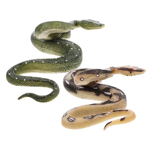 FUNNETOYU 2 Stück Realistisches Teiliges Schlangenmodell Detailgetreue Miniatur Schlangenfigur mit Lebensechter Gestaltung Farbintensiv Langlebig als Lernspielzeug und Dekoration für Garten FUNNETOYU 2 Stück Realistisches Teiliges Schlangenmodell Detailgetreue Miniatur Schlangenfigur mit Lebensechter Gestaltung Farbintensiv Langlebig als Lernspielzeug und Dekoration für Garten von FUNNETOYU