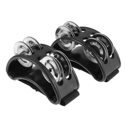 FUNNETOYU 2 Stück Teiliges Fuß Tamburin mit Jingles Tragbares Percussion Instrument für Musiker und für Schlagzeug Gitarre Gesang und Kreative Musikspiele Schwarz FUNNETOYU 2 Stück Teiliges Fuß Tamburin mit Jingles Tragbares Percussion Instrument für Musiker und für Schlagzeug Gitarre Gesang und Kreative Musikspiele Schwarz von FUNNETOYU