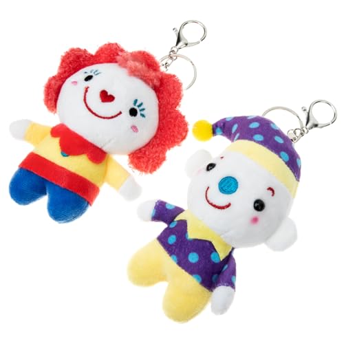 FUNNETOYU 2 Stück Teiliges Plüsch Schlüsselanhänger Clown Kuscheltier Anhänger für Rucksack Handtasche Weiche Gefüllte Puppen aus Hochwertigem Material Niedliche Cartoon Deko für Erwachsene FUNNETOYU 2 Stück Teiliges Plüsch Schlüsselanhänger Clown Kuscheltier Anhänger für Rucksack Handtasche Weiche Gefüllte Puppen aus Hochwertigem Material Niedliche Cartoon Deko für Erwachsene von FUNNETOYU