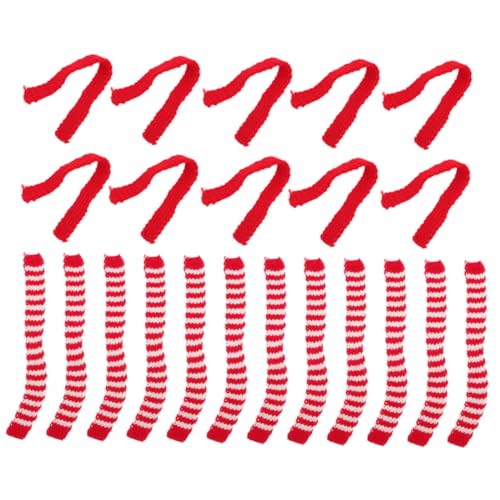 FUNNETOYU 20 Stück Teiliges Mini Wollschal Spielzeugfiguren Bunte Kleine Schals mit Roten und Grünen Streifen Dekorative Party deko für Weihnachten Bastelprojekte und Mini Puppen Fein FUNNETOYU 20 Stück Teiliges Mini Wollschal Spielzeugfiguren Bunte Kleine Schals mit Roten und Grünen Streifen Dekorative Party deko für Weihnachten Bastelprojekte und Mini Puppen Fein von FUNNETOYU