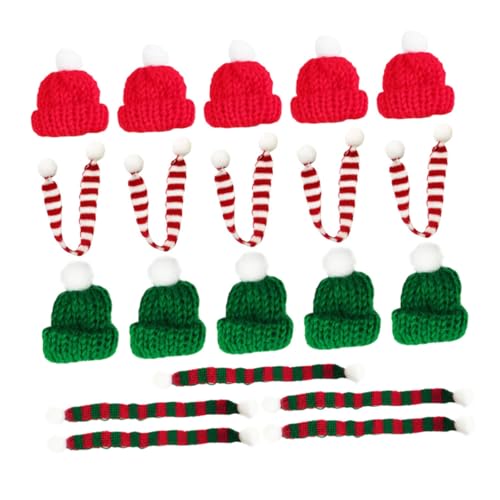 FUNNETOYU 20 Stück Teiliges Weihnachtsmützen und Schal Gestrickt Kleine Rote und Grüne Weihnachtsdekoration für Weinflaschen Becher DIY Bastelprojekte Weihnachtsfeier Zubehör Festliche FUNNETOYU 20 Stück Teiliges Weihnachtsmützen und Schal Gestrickt Kleine Rote und Grüne Weihnachtsdekoration für Weinflaschen Becher DIY Bastelprojekte Weihnachtsfeier Zubehör Festliche von FUNNETOYU
