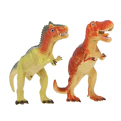 FUNNETOYU 2Stücke Dinosaurierfiguren Für Lernspielzeug Mit Sound Weiche Dinosaurier Modelle Tyrannosaurus Triceratops Zufällige Auswahl von FUNNETOYU