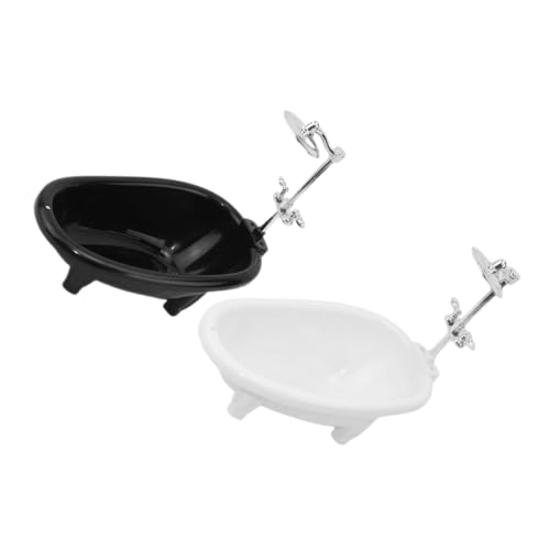 FUNNETOYU 2er Set Badezimmerzubehör Puppe Babybadwanne Badewanne Miniatur Lustige Badezimmeraccessoires Plastik von FUNNETOYU