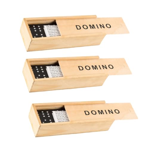 FUNNETOYU 3 Sätze Domino Holzspielsteine Schwarz Stapelspiel Lernspiel für Ab Jahren Familientischspiel Reisegröße Hochwertiges Naturholz FUNNETOYU 3 Sätze Domino Holzspielsteine Schwarz Stapelspiel Lernspiel für Ab Jahren Familientischspiel Reisegröße Hochwertiges Naturholz von FUNNETOYU
