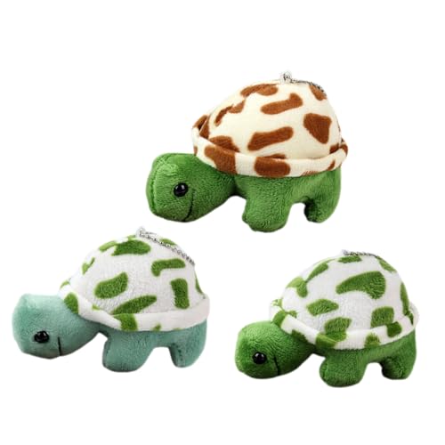 FUNNETOYU 3 Stück Plüsch Schildkröten Anhänger Kuscheliges Langlebiges Schlüsselanhänger Charms in Braun Dunkelgrün und Hellgrün Weiche Stofftier Deko für Taschen Rucksäcke und FUNNETOYU 3 Stück Plüsch Schildkröten Anhänger Kuscheliges Langlebiges Schlüsselanhänger Charms in Braun Dunkelgrün und Hellgrün Weiche Stofftier Deko für Taschen Rucksäcke und von FUNNETOYU
