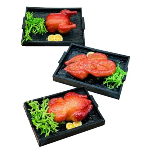 FUNNETOYU 3 Stück Teiliges Miniatur Essspielzeug Set mit Imitation Gebratener Ente Gans und Hähnchen Realistisches Plastik für Puppenhaus Festliche Szenerie Bastelprojekte und Sammler FUNNETOYU 3 Stück Teiliges Miniatur Essspielzeug Set mit Imitation Gebratener Ente Gans und Hähnchen Realistisches Plastik für Puppenhaus Festliche Szenerie Bastelprojekte und Sammler von FUNNETOYU