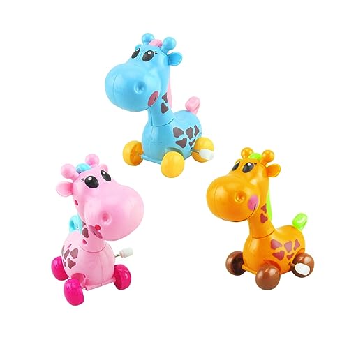 FUNNETOYU 3 Stück Uhrwerk Hase für kinderspielzeug spielsachen Toys hühner Children Toys Tierfigur Aufzieh-Giraffe Uhrwerk von FUNNETOYU