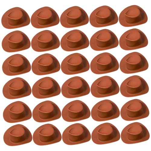 FUNNETOYU 30 Stück Teiliges Mini Cowboyhut Party Deko für Kuchen Kleine Western Hüte aus Kunststoff Festliche Mini Hüte für Puppen Schokoladenbraun für Weihnachts und Partydekoration FUNNETOYU 30 Stück Teiliges Mini Cowboyhut Party Deko für Kuchen Kleine Western Hüte aus Kunststoff Festliche Mini Hüte für Puppen Schokoladenbraun für Weihnachts und Partydekoration von FUNNETOYU