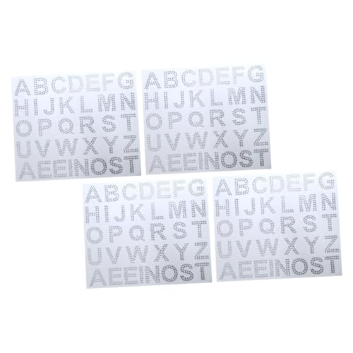 FUNNETOYU 4 Blätter Teiliges Selbstklebende Kunststoff Buchstaben Aufkleber mit Funkelnden Strasssteinen Dekorative Glitzer Buchstaben für Kleidung Rucksäcke DIY Bastelprojekte FUNNETOYU 4 Blätter Teiliges Selbstklebende Kunststoff Buchstaben Aufkleber mit Funkelnden Strasssteinen Dekorative Glitzer Buchstaben für Kleidung Rucksäcke DIY Bastelprojekte von FUNNETOYU