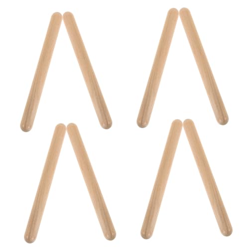 FUNNETOYU 4 Paare Holz Rhythmussticks Percussion Instrumente für Vorschule Kindergarten Musikunterricht Sicher Glatte Oberfläche Kindgerecht Holzklapper Zubehör FUNNETOYU 4 Paare Holz Rhythmussticks Percussion Instrumente für Vorschule Kindergarten Musikunterricht Sicher Glatte Oberfläche Kindgerecht Holzklapper Zubehör von FUNNETOYU