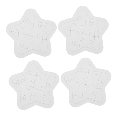 FUNNETOYU 4 Sätze DIY Papier Puzzle Blanko Malpuzzle aus Karton für Leere Puzzleteile zum Bemalen und Gestalten Fördert Kreativität Hand Auge Koordination und Logisches Denken FUNNETOYU 4 Sätze DIY Papier Puzzle Blanko Malpuzzle aus Karton für Leere Puzzleteile zum Bemalen und Gestalten Fördert Kreativität Hand Auge Koordination und Logisches Denken von FUNNETOYU