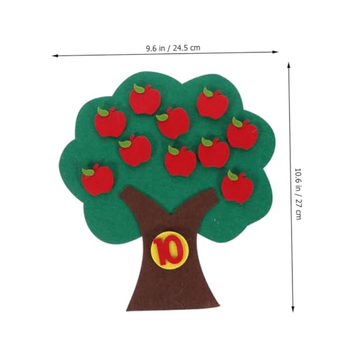 FUNNETOYU 4 Sätze Filzspielzeug Mathe Lernspiel Kindergartenbereich Gewebten Äpfeln Pädagogisches Zahlenzuordnungsspiel für Vorschulkinder FUNNETOYU 4 Sätze Filzspielzeug Mathe Lernspiel Kindergartenbereich Gewebten Äpfeln Pädagogisches Zahlenzuordnungsspiel für Vorschulkinder von FUNNETOYU