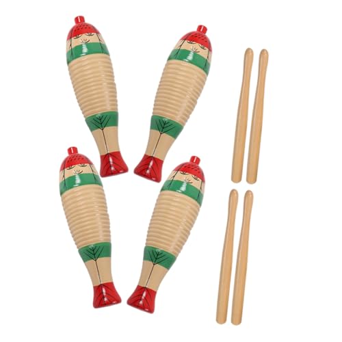 FUNNETOYU 4 Sätze Teiliges Holz Guiro Schlaginstrument für Kleinkinder Robust und Bruchfest mit Rhythmus Sticks Fördert Musikalische Kreativität und Sensorische Entwicklung Glatte Oberfläche FUNNETOYU 4 Sätze Teiliges Holz Guiro Schlaginstrument für Kleinkinder Robust und Bruchfest mit Rhythmus Sticks Fördert Musikalische Kreativität und Sensorische Entwicklung Glatte Oberfläche von FUNNETOYU