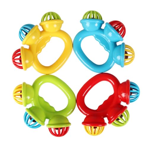 FUNNETOYU 4 Stück Teiliges Handglöckchen für Junge Mädchen und Kleinkinder Pädagogisches Musikspielzeug zur Rhythmusförderung Handlich und Tragbar Zufällige Farben Geeignet FUNNETOYU 4 Stück Teiliges Handglöckchen für Junge Mädchen und Kleinkinder Pädagogisches Musikspielzeug zur Rhythmusförderung Handlich und Tragbar Zufällige Farben Geeignet von FUNNETOYU