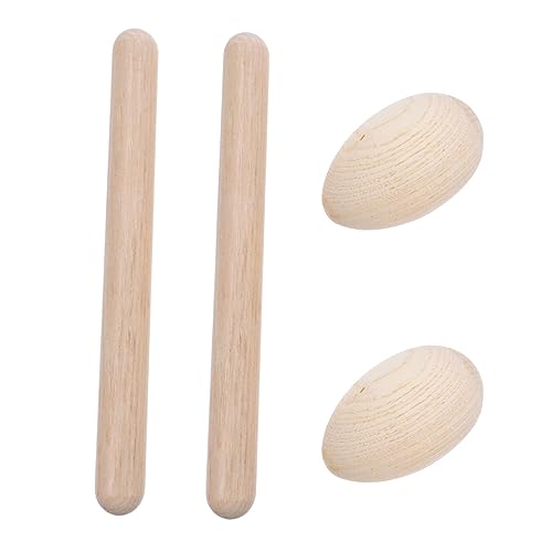 FUNNETOYU 4 Stück Teiliges Holz Percussion Set Rhythmusstöcke und Shaker Musikinstrumente für Vorschulkinder Rhythmusgefühl und Feinmotorik FUNNETOYU 4 Stück Teiliges Holz Percussion Set Rhythmusstöcke und Shaker Musikinstrumente für Vorschulkinder Rhythmusgefühl und Feinmotorik von FUNNETOYU