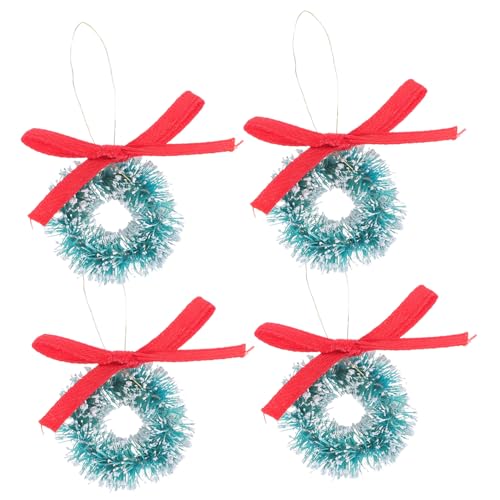 FUNNETOYU 4 Stück Teiliges Mini Weihnachtskränze Kleine Hängende Kranzdekorationen für Puppenhaus Festliche Party Weihnachtsdeko Charmant und Stilvoll FUNNETOYU 4 Stück Teiliges Mini Weihnachtskränze Kleine Hängende Kranzdekorationen für Puppenhaus Festliche Party Weihnachtsdeko Charmant und Stilvoll von FUNNETOYU