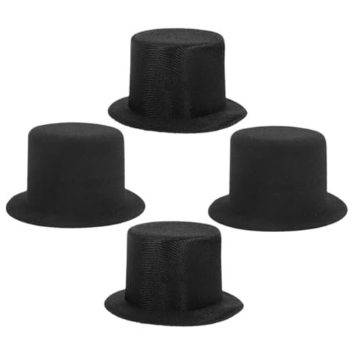 FUNNETOYU 4 Stück Teiliges Mini Zylinderhut aus Robustem Leichte DIY Schneemann Mütze Langlebig Handgefertigte Mini Hut Deko für Puppen und Bastelprojekte Schwarz FUNNETOYU 4 Stück Teiliges Mini Zylinderhut aus Robustem Leichte DIY Schneemann Mütze Langlebig Handgefertigte Mini Hut Deko für Puppen und Bastelprojekte Schwarz von FUNNETOYU