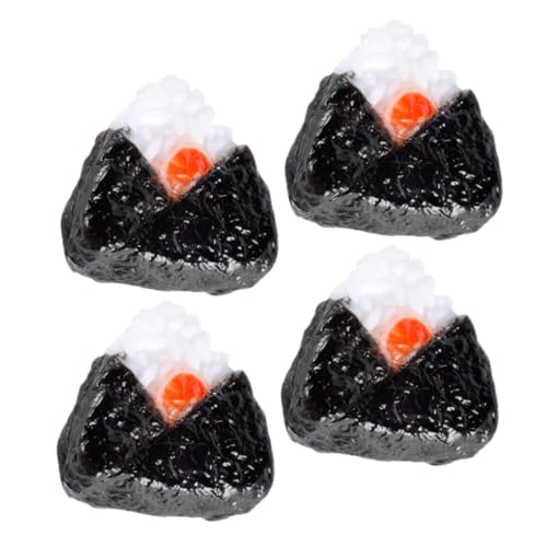 FUNNETOYU 4 Stück Teiliges Miniatur Japanische Reisball Deko Realistische Dreieckige Onigiri Modelle Lebensechte Algen Reisbällchen für Puppenhaus Landschafts und Fotorequisiten FUNNETOYU 4 Stück Teiliges Miniatur Japanische Reisball Deko Realistische Dreieckige Onigiri Modelle Lebensechte Algen Reisbällchen für Puppenhaus Landschafts und Fotorequisiten von FUNNETOYU
