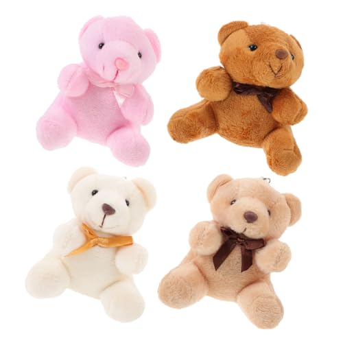 FUNNETOYU 4 Stück Teiliges Plüsch Schlüsselanhänger mit Flauschigen Bären Anhängern Weiche Kuscheltiere als Handtaschen Charms und Dekorative Anhänger Sitzende Bären in Pastellfarben FUNNETOYU 4 Stück Teiliges Plüsch Schlüsselanhänger mit Flauschigen Bären Anhängern Weiche Kuscheltiere als Handtaschen Charms und Dekorative Anhänger Sitzende Bären in Pastellfarben von FUNNETOYU
