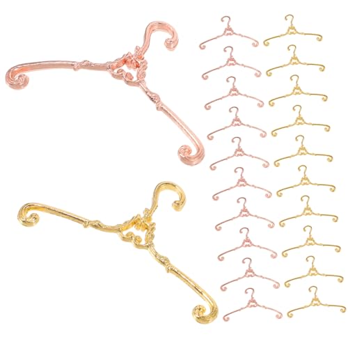 FUNNETOYU 40 Stück Teiliges Mini Vintage Puppenkleiderbügel aus Metall Kleine rutschfeste Kleiderbügel für Puppenkleidung Gold und Roségold für Puppenhaus und Puppenmöbel Organizer FUNNETOYU 40 Stück Teiliges Mini Vintage Puppenkleiderbügel aus Metall Kleine rutschfeste Kleiderbügel für Puppenkleidung Gold und Roségold für Puppenhaus und Puppenmöbel Organizer von FUNNETOYU