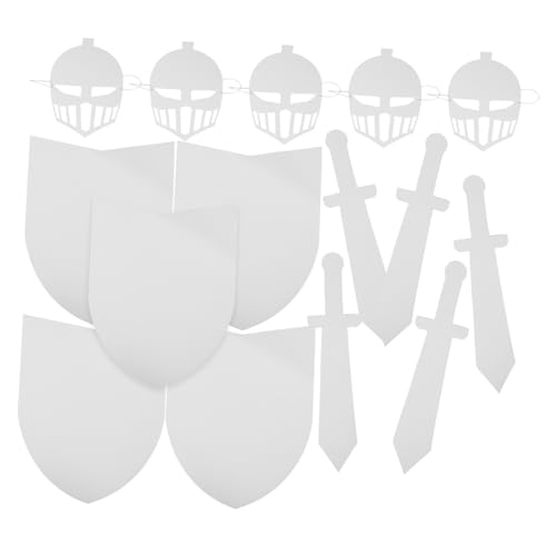 FUNNETOYU 5 Sätze DIY Mittelalter Ritter Schild Maske Bastelset Karton Kostüm Zubehör Halloween Party Basteln Rollenspiel Jungen Mädchen FUNNETOYU 5 Sätze DIY Mittelalter Ritter Schild Maske Bastelset Karton Kostüm Zubehör Halloween Party Basteln Rollenspiel Jungen Mädchen von FUNNETOYU