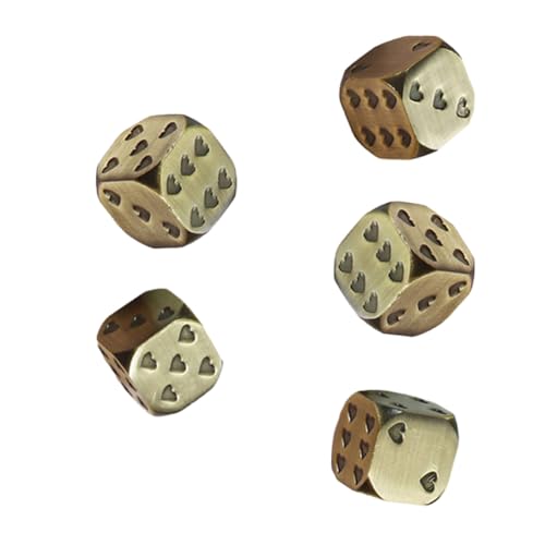 FUNNETOYU 5 Stück Metall Spielwürfel mit Herzmuster Abgerundete Ecken Kompakte Würfel für Brettspiele und Party Accessoire Langlebige Spielwürfel für Vielfältige Spielanwendungen FUNNETOYU 5 Stück Metall Spielwürfel mit Herzmuster Abgerundete Ecken Kompakte Würfel für Brettspiele und Party Accessoire Langlebige Spielwürfel für Vielfältige Spielanwendungen von FUNNETOYU