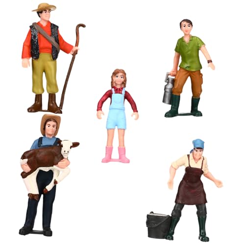 FUNNETOYU 5 Stück Teiliges Bauernhof Figuren Maßstab Menschen Modell Realistische Spielfiguren für Architektur Layout Dekoration Kompakt und Langlebig FUNNETOYU 5 Stück Teiliges Bauernhof Figuren Maßstab Menschen Modell Realistische Spielfiguren für Architektur Layout Dekoration Kompakt und Langlebig von FUNNETOYU