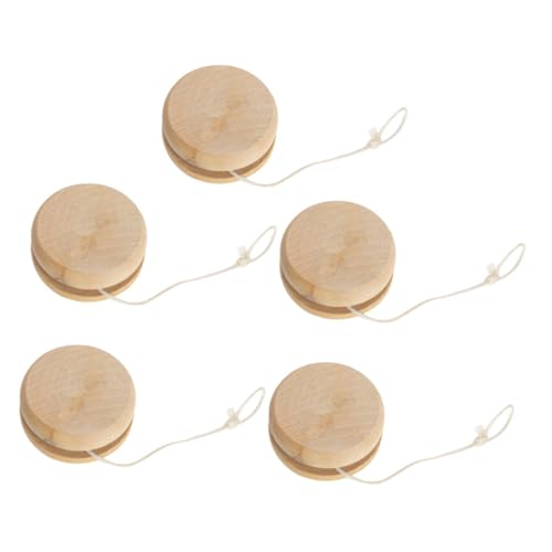 FUNNETOYU 5 Stück Teiliges Holz Yo Yo Langlebiges Handgefertigtes für Kreatives DIY und Geschicklichkeitstraining für Outdoor und Partyspaß FUNNETOYU 5 Stück Teiliges Holz Yo Yo Langlebiges Handgefertigtes für Kreatives DIY und Geschicklichkeitstraining für Outdoor und Partyspaß von FUNNETOYU
