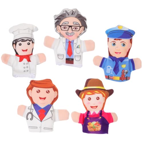 FUNNETOYU 5 Stück Teiliges Kleine Fingerpuppen aus Kreative Berufsfiguren Wie Polizist Arzt Landwirt Koch Wissenschaftler Pädagogisches für Kleinkinder für Partys und Erzählstunden FUNNETOYU 5 Stück Teiliges Kleine Fingerpuppen aus Kreative Berufsfiguren Wie Polizist Arzt Landwirt Koch Wissenschaftler Pädagogisches für Kleinkinder für Partys und Erzählstunden von FUNNETOYU